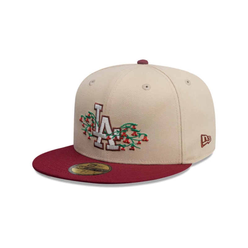 GORRA 59FIFTY LOS ANGELES DODGERS MLB CITY ELEMENTS BEIGE - 1