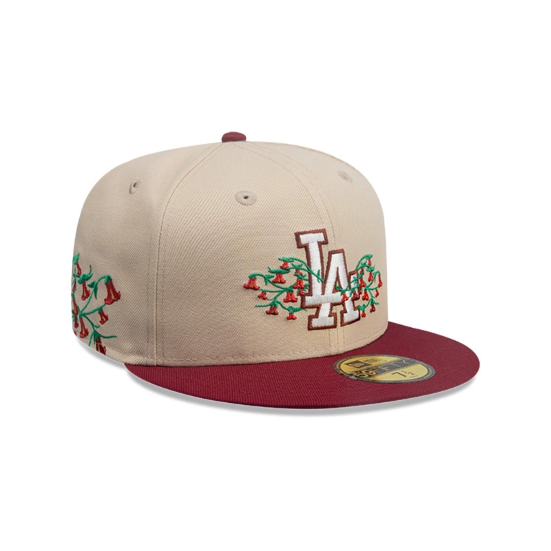 GORRA 59FIFTY LOS ANGELES DODGERS MLB CITY ELEMENTS BEIGE - 2