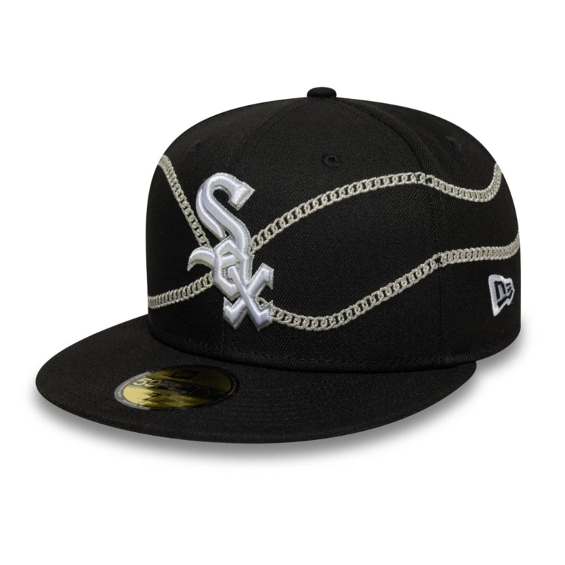 GORRA 59FIFTY  CHICAGO WHITE SOX CHAIN WRAP NEGRO - 1