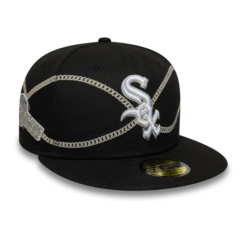 GORRA 59FIFTY  CHICAGO WHITE SOX CHAIN WRAP NEGRO - 2