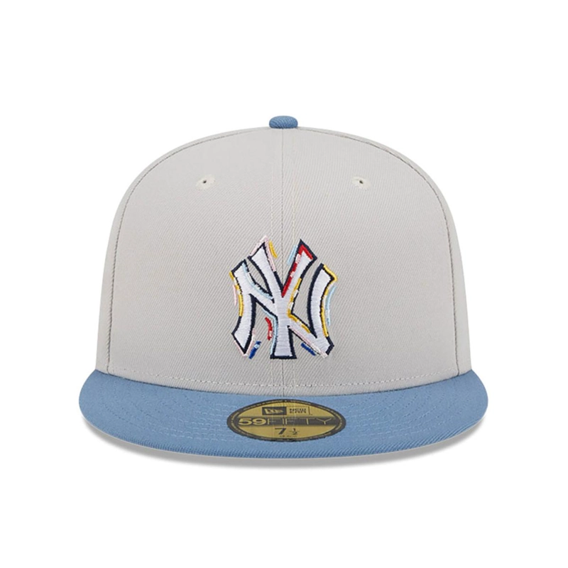 GORRA 59FIFTY NEW YORK YANKEES COLOR BRUSH BEIGE - 2
