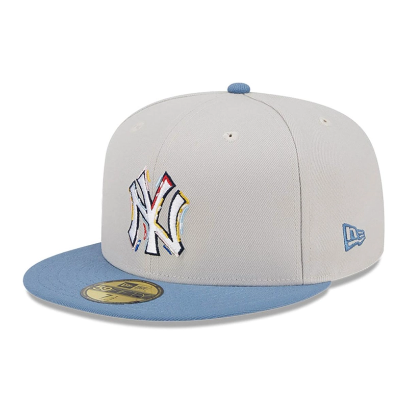 GORRA 59FIFTY NEW YORK YANKEES COLOR BRUSH BEIGE - 3