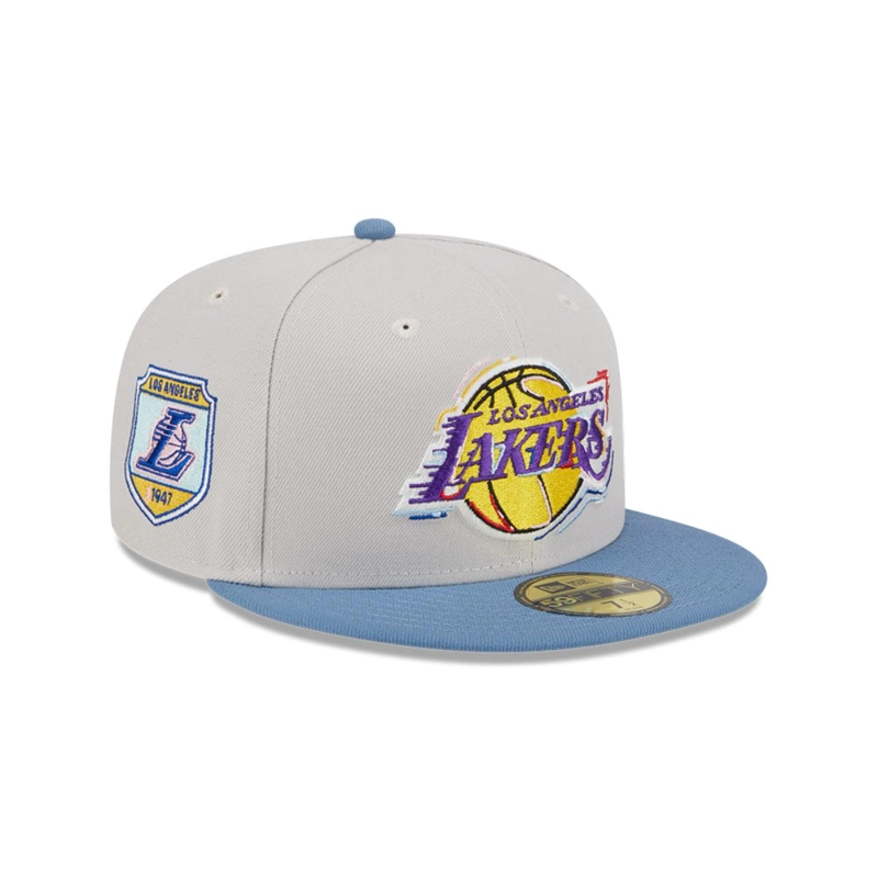 GORRA 59FIFTY LOS ANGELES LAKERS COLOR BRUSH BEIGE - 1