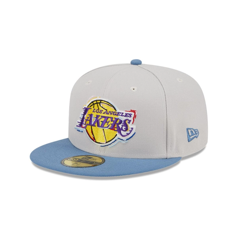 GORRA 59FIFTY LOS ANGELES LAKERS COLOR BRUSH BEIGE - 2