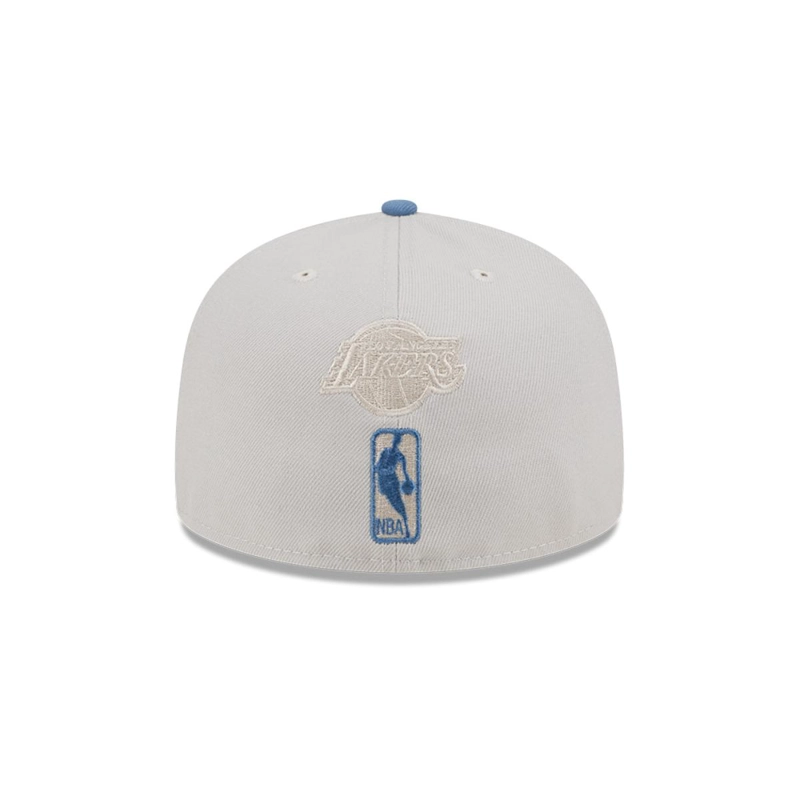 GORRA 59FIFTY LOS ANGELES LAKERS COLOR BRUSH BEIGE - 6