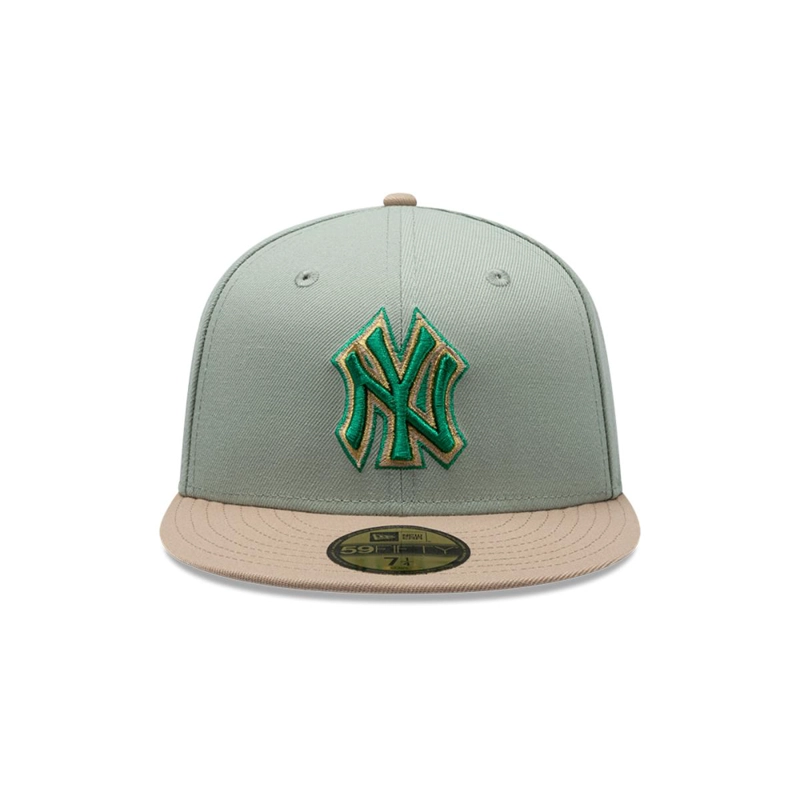GORRA 59FIFTY NEW YORK YANKEES MLB GREEN CAMEL - 3