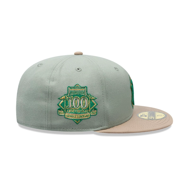 GORRA 59FIFTY NEW YORK YANKEES MLB GREEN CAMEL - 4