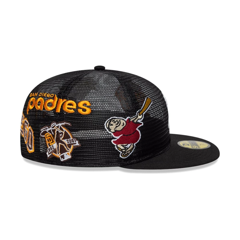 GORRA 59FIFTY SAN DIEGO PADRES AOP MESH BLACK - 5