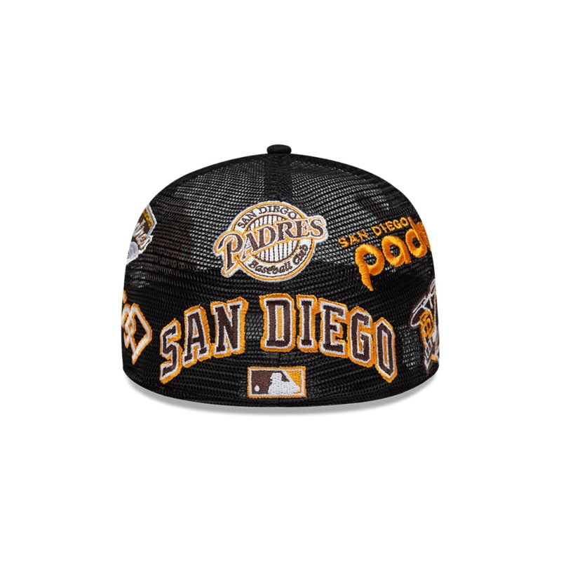 GORRA 59FIFTY SAN DIEGO PADRES AOP MESH BLACK - 6