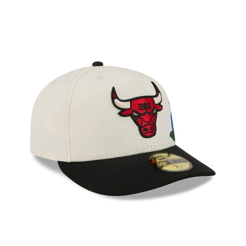 GORRA 59FIFTY CHICAGO BULLS TONAL FLORALS BLANCO - 2