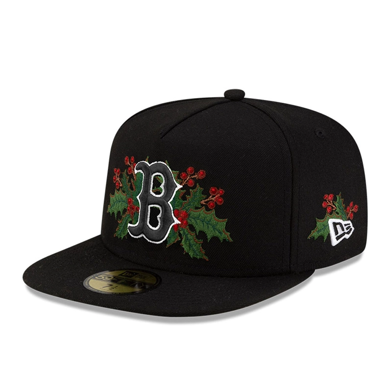 GORRA NEW ERA 59FIFTY BOSTON RED SOX HOLLY NEGRO - 1