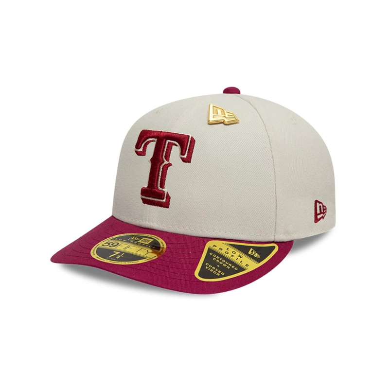 GORRA 59FIFTY TEXAS RANGERS MLB PIN LIGHT BEIGE - 2