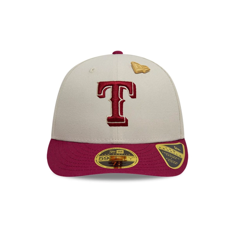 GORRA 59FIFTY TEXAS RANGERS MLB PIN LIGHT BEIGE - 3