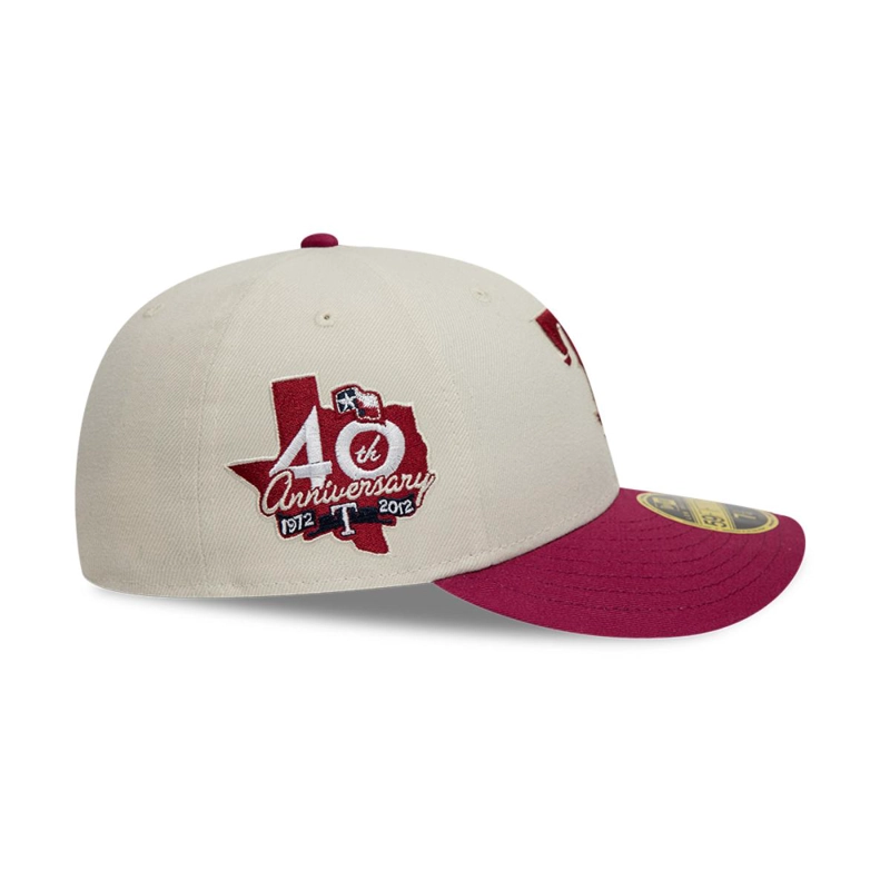 GORRA 59FIFTY TEXAS RANGERS MLB PIN LIGHT BEIGE - 4