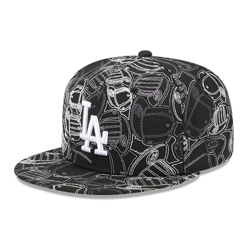 GORRA NEW ERA 59FIFTY LOS ANGELES DODGERS CAP SCRAMBLE NEGRO - 1