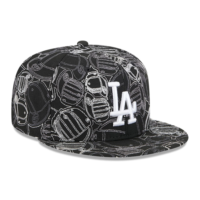 GORRA NEW ERA 59FIFTY LOS ANGELES DODGERS CAP SCRAMBLE NEGRO - 3