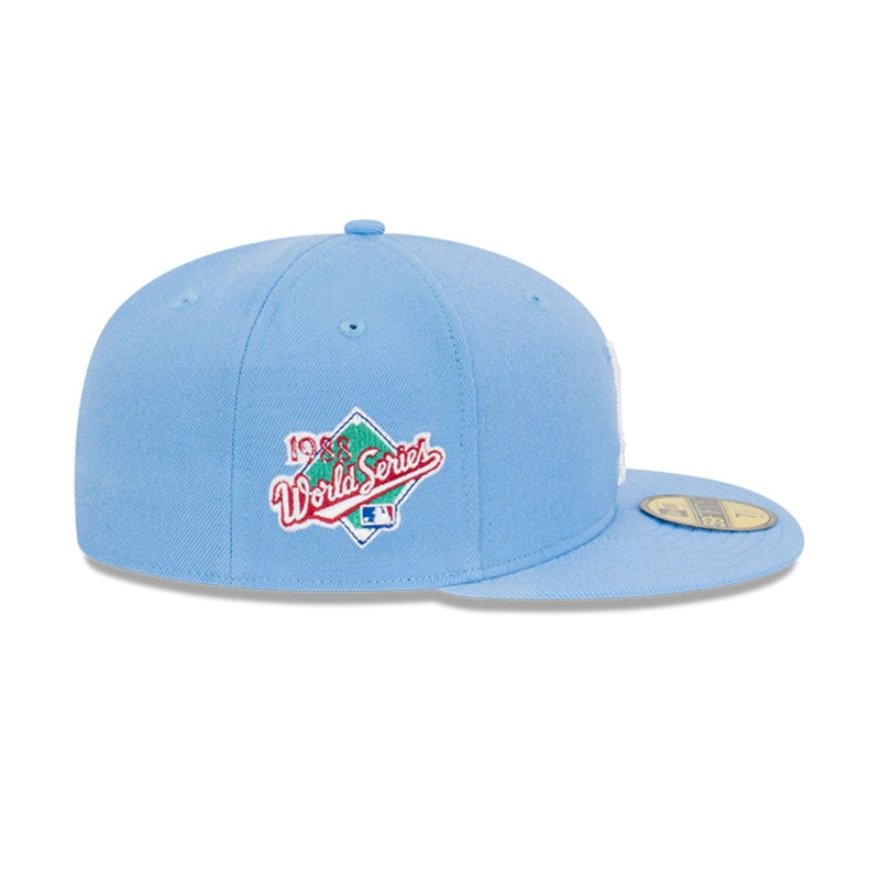 GORRA 59FIFTY LOS ANGELES DODGERS WORLD SERIES CELESTE - 3
