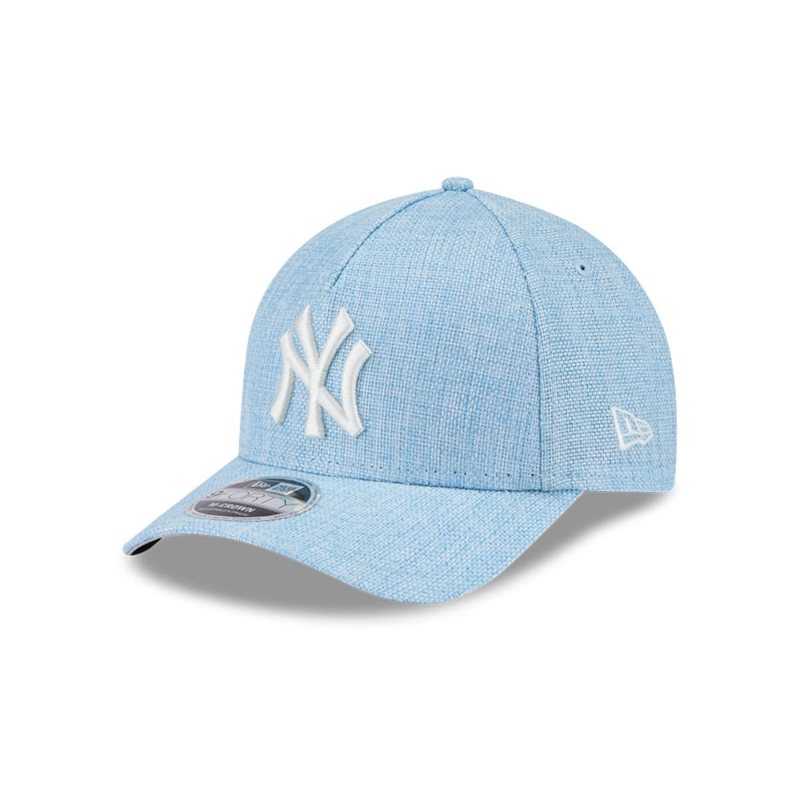 GORRA 9FORTY NEW YORK YANKEES COTTON WEAVE PASTEL BLUE - 1