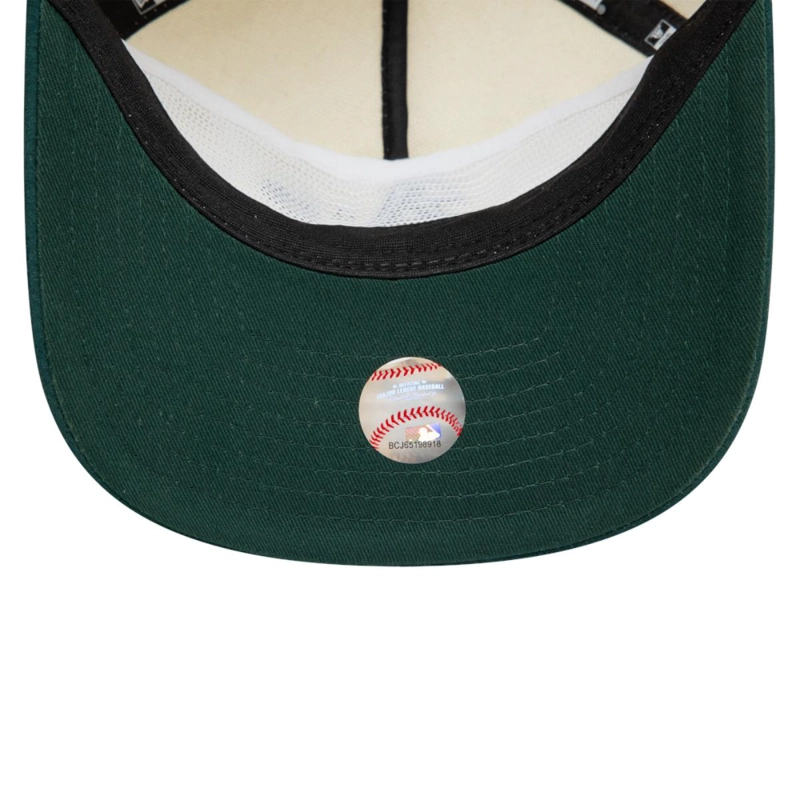 GOLFER OAKLAND ATHLETICS MLB SIDE SCRIPT LIGHT BEIGE - 6