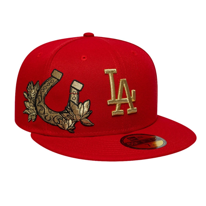 GORRA 59FIFTY MLB LOS ANGELES DODGERS CHINESE NEW YEAR ROJO - 1