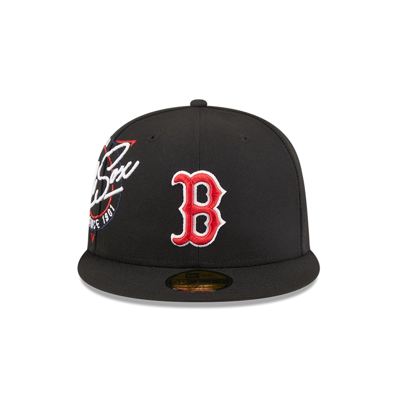 GORRA 59FIFTY MLB BOSTON RED SOX NEON NEGRO - 3