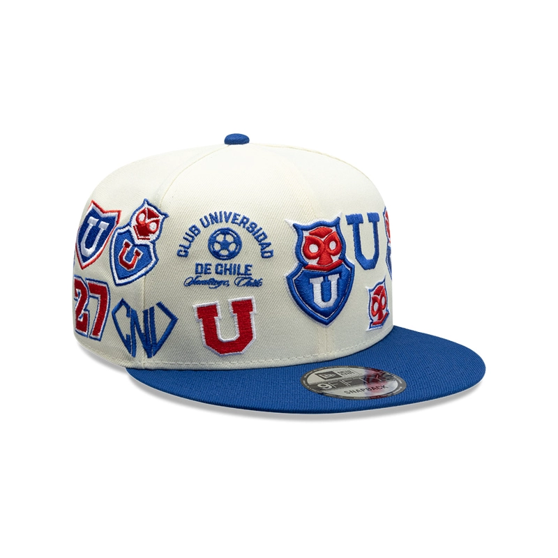 GORRA NEW ERA 9FIFTY UNIVERSIDAD DE CHILE FUTBOL AZUL BLANCO - 1
