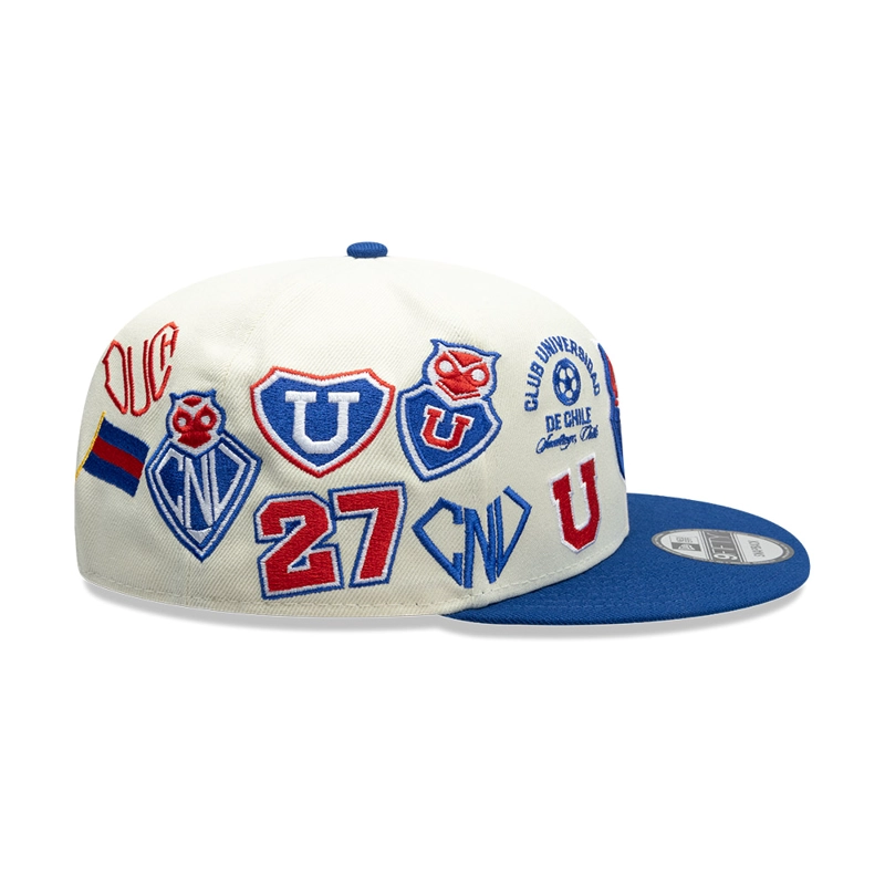 GORRA NEW ERA 9FIFTY UNIVERSIDAD DE CHILE FUTBOL AZUL BLANCO - 5