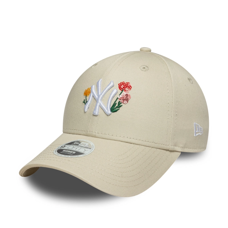 GORRA 9FORTY MLB NEW YORK YANKEES FLORAL ICON BEIGE - 1