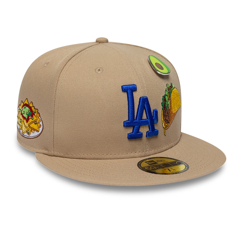 GORRA 59FIFTY MLB LOS ANGELES DODGERS FOOD GRAPHIC BEIGE - 1