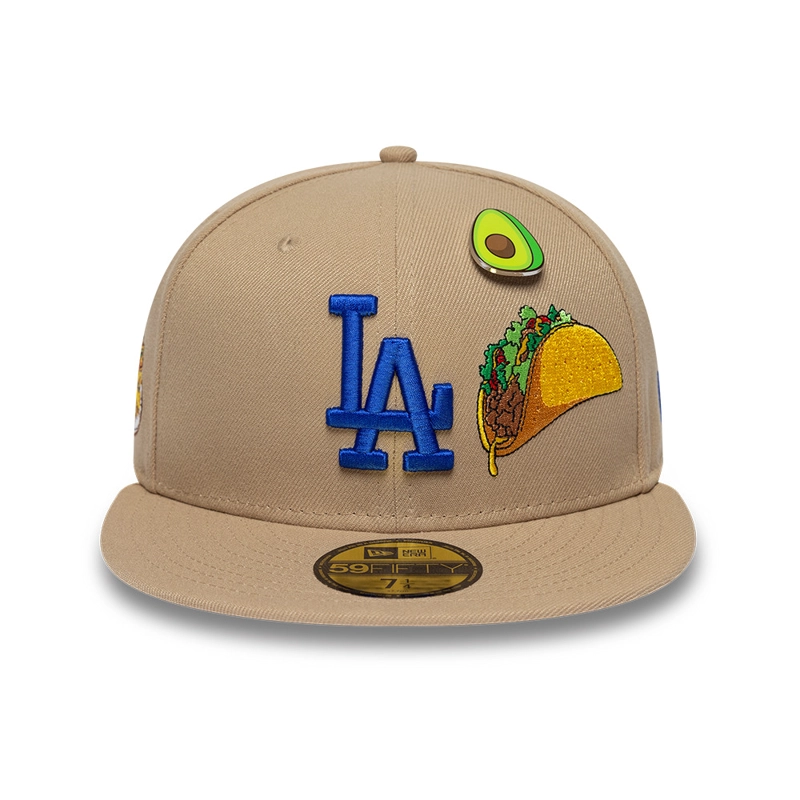 GORRA 59FIFTY MLB LOS ANGELES DODGERS FOOD GRAPHIC BEIGE - 2