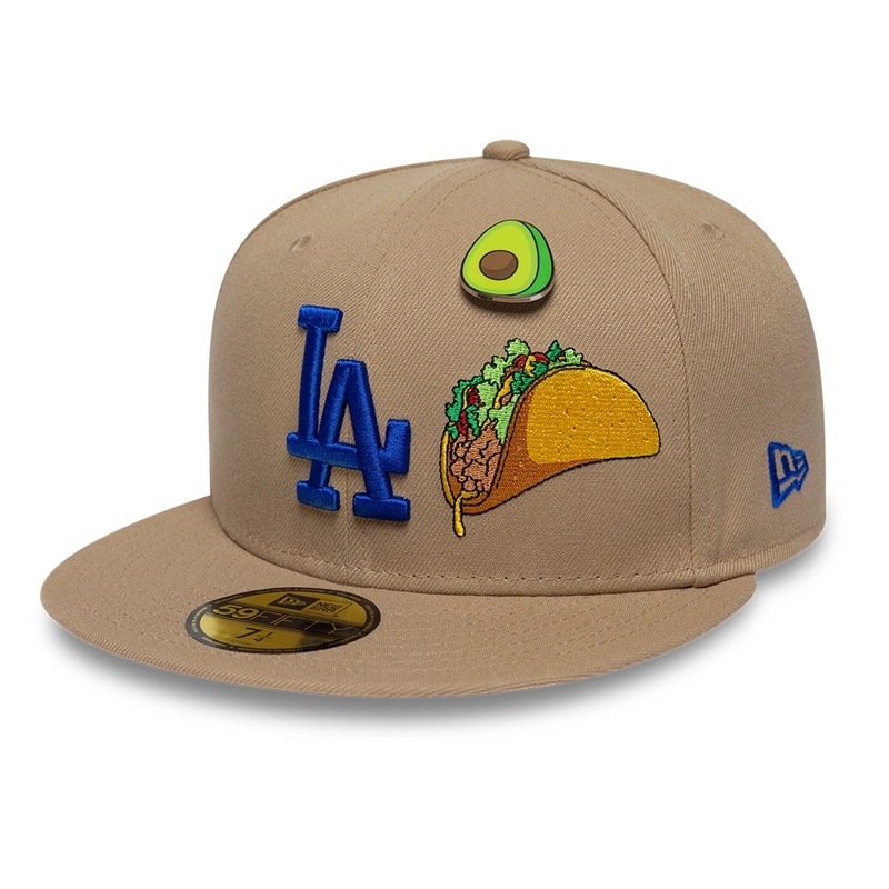 GORRA 59FIFTY MLB LOS ANGELES DODGERS FOOD GRAPHIC BEIGE - 3