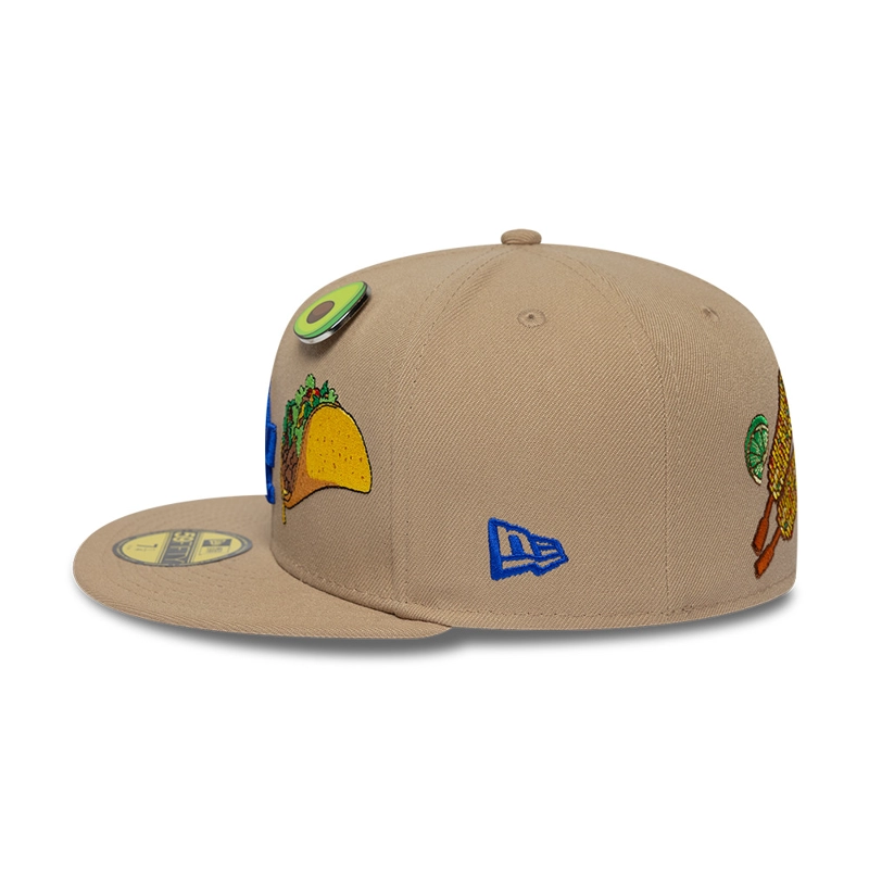 GORRA 59FIFTY MLB LOS ANGELES DODGERS FOOD GRAPHIC BEIGE - 4