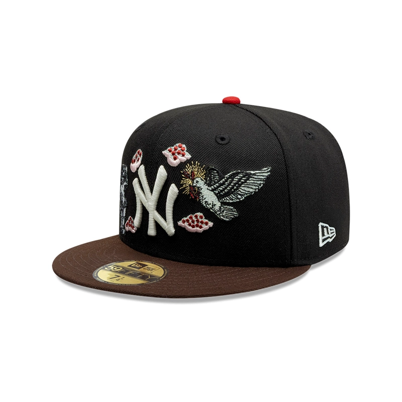 GORRA 59FIFTY MLB NEW YORK YANKEES DIVINE SYMBOLS NEGRO - 3