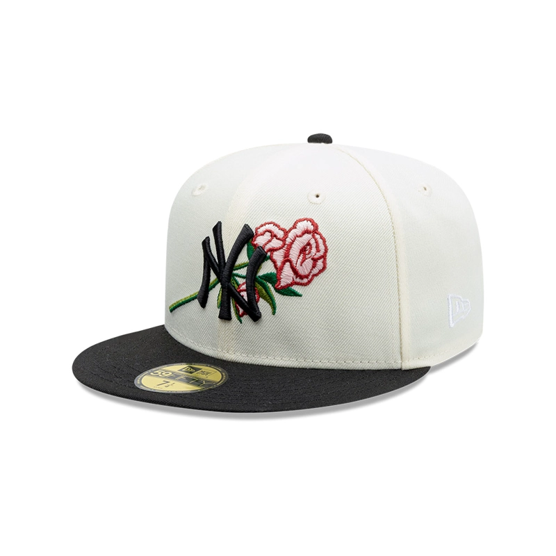 GORRA 59FIFTY MLB NEW YORK YANKEES MLB PINK ROSE BLANCO - 3