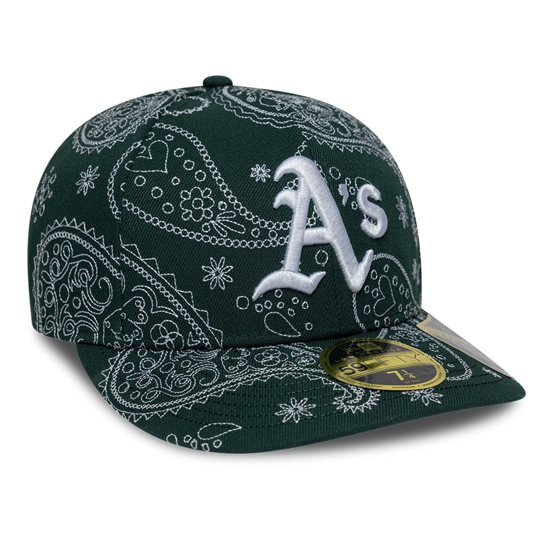 GORRA 59FIFTY MLB OAKLAND ATHLETICS PAISLEY PACK VERDE - 1