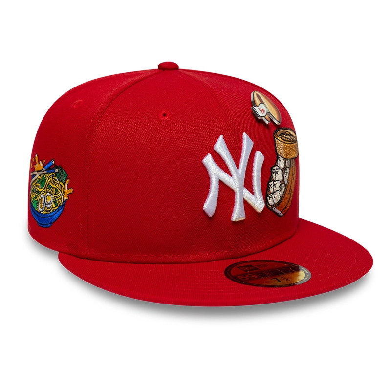 GORRA 59FIFTY MLB NEW YORK YANKEES FOOD GRAPHIC ROJO - 1