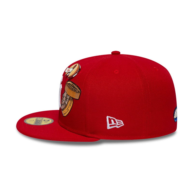 GORRA 59FIFTY MLB NEW YORK YANKEES FOOD GRAPHIC ROJO - 4