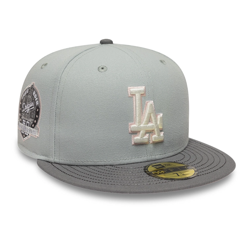 GORRA 59FIFTY MLB LOS ANGELES DODGERS SAKURANAGASHI GRIS - 1
