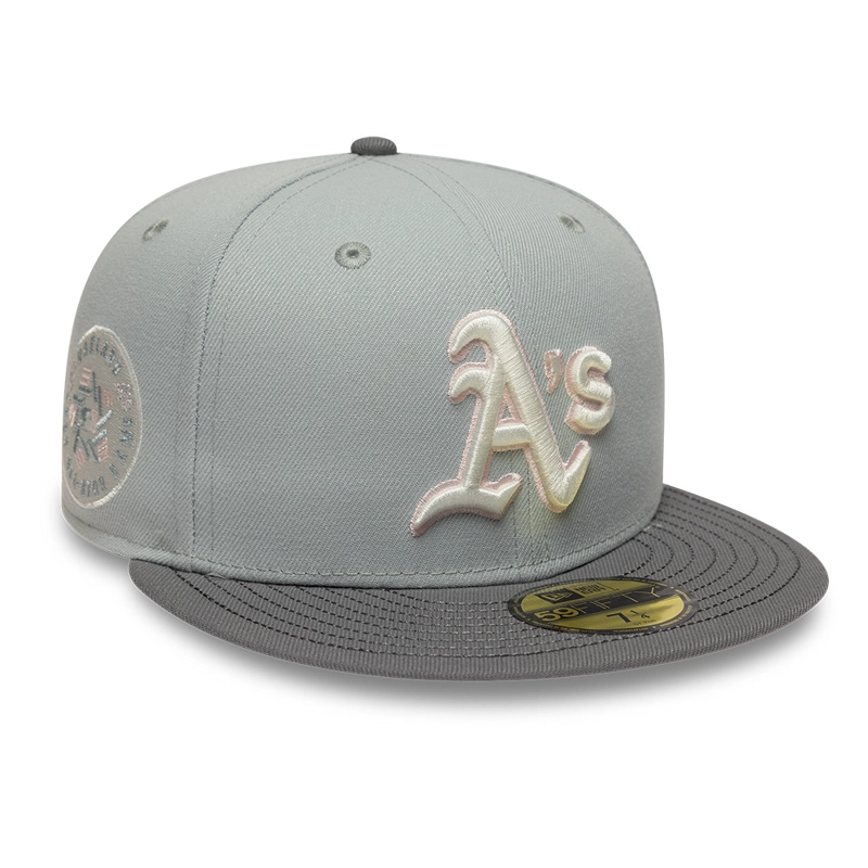 GORRA 59FIFTY MLB OAKLAND ATHLETICS SAKURANAGASHI GRIS - 1