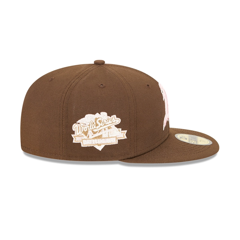GORRA 59FIFTY MLB OAKLAND ATHLETICS WALNUT PINK MARRON - 5