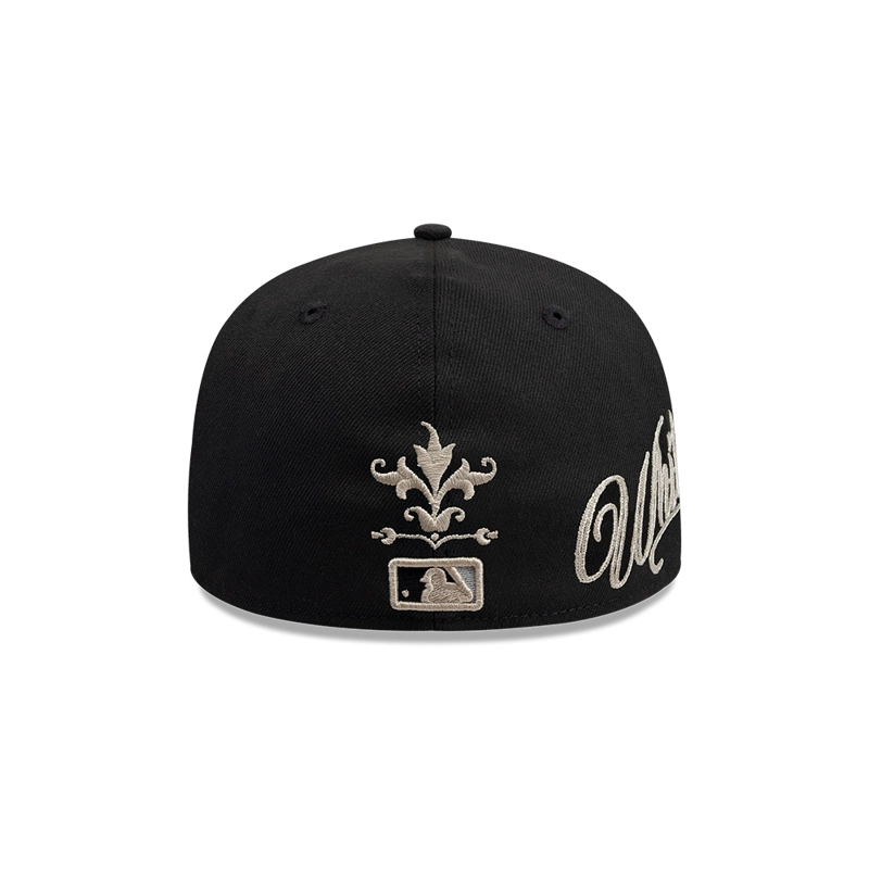 GORRA 59FIFTY MLB CHICAGO WHITE SOX WORDMARK NEGRO - 5