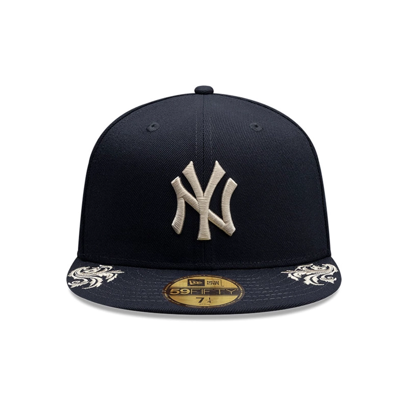 GORRA 59FIFTY MLB NEW YORK YANKEES WORDMARK AZUL M. - 3