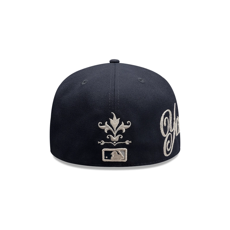 GORRA 59FIFTY MLB NEW YORK YANKEES WORDMARK AZUL M. - 6
