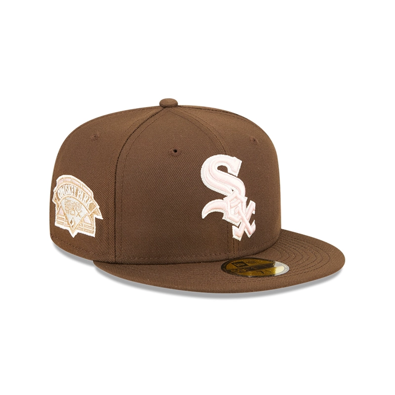 GORRA 59FIFTY MLB CHICAGO WHITE SOX WALNUT PINK MARRON - 1