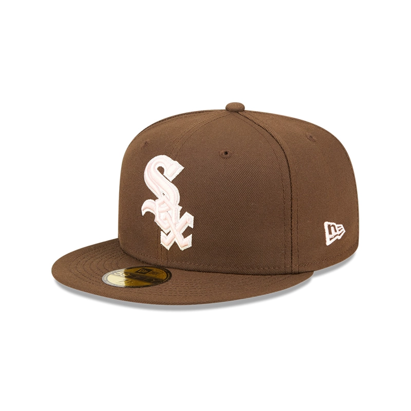GORRA 59FIFTY MLB CHICAGO WHITE SOX WALNUT PINK MARRON - 3