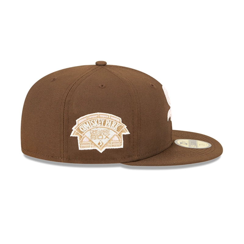 GORRA 59FIFTY MLB CHICAGO WHITE SOX WALNUT PINK MARRON - 5