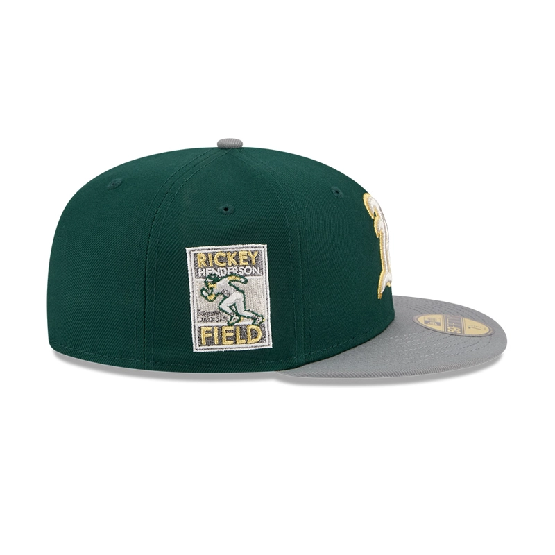 GORRA 59FIFTY MLB OAKLAND ATHLETICS GREEN STORM VERDE - 5