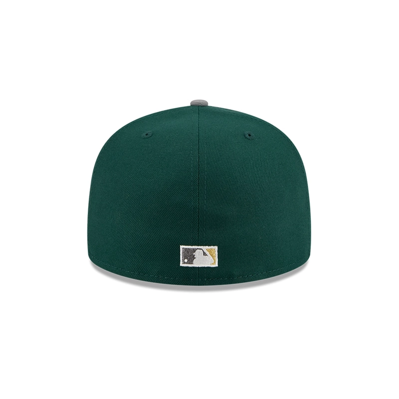 GORRA 59FIFTY MLB OAKLAND ATHLETICS GREEN STORM VERDE - 6