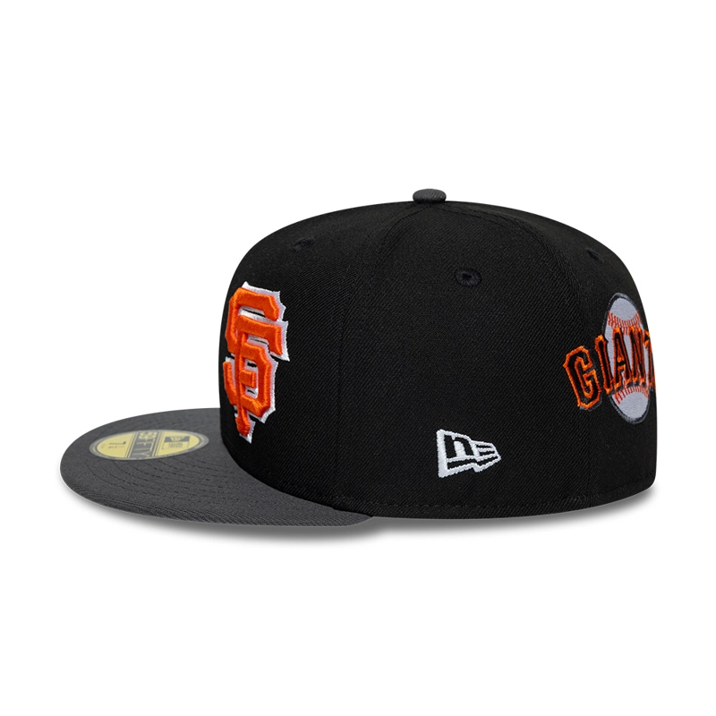 GORRA 59FIFTY MLB SAN FRANCISCO GIANTS MLB MULTI LOGO NEGRO - 4