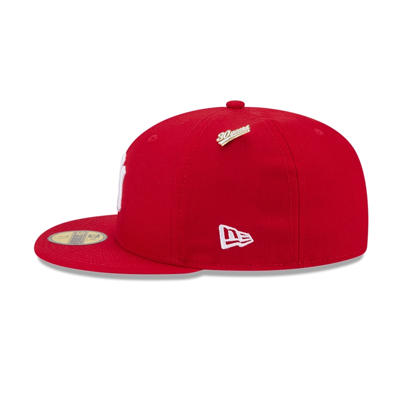 GORRA 59FIFTY MLB NEW YORK YANKEES SPIKE LEE ANIVERSARY ROJO - 4